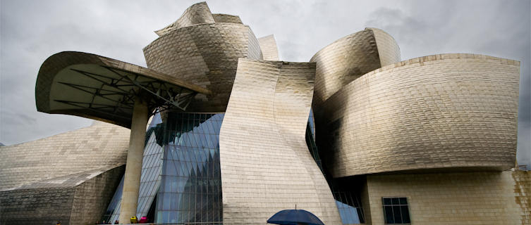 Entrance of Guggenheim Museum, Bilbao, Spain