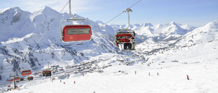 View Obertauern's pistes from up high