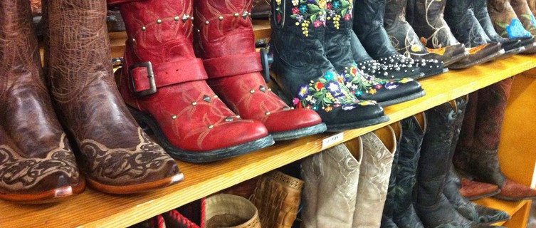 Cowboy boots for sale in Austin's South Congress district