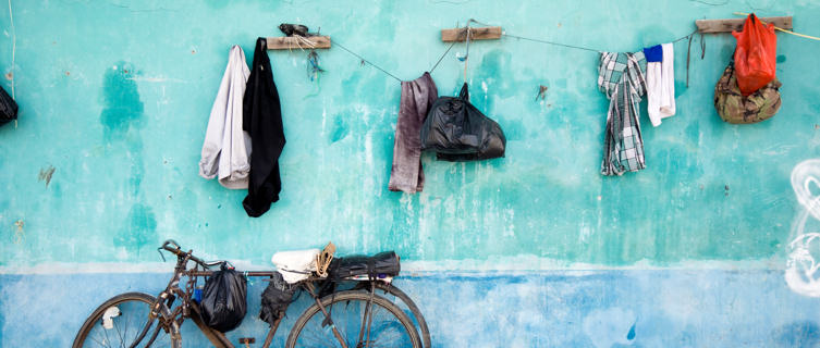 Hanging clothes in Jakarta