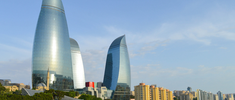 Baku's Flame Towers are the jewel of the city's skyline