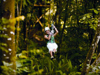 Fly through the jungle on a zip line adventure