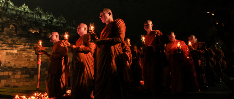 Celebrate Vesak Day with the monks of Borobudur Temple