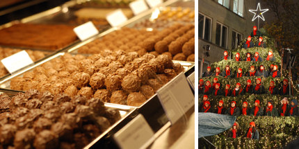 Sprüngli chocolate truffles and Zurich's singing Christmas tree