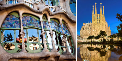 Casa Batlló and La Sagrada Família are two of Gaudí's most famous works