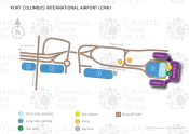 Port Columbus International Airport map