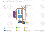 Des Moines International Airport map
