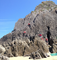 Rock climb the cliffs of Gower