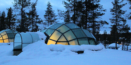 Stay in a glass igloo for a view of the night sky