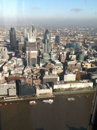 London skyline from The View from The Shard
