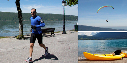 Running, paragliding and kayaking around Lake Annecy