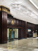 The grand lobby is striking