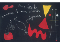 Joan Miró,  A Star Caresses the Breast of a Negress (Painting Poem) 1938 