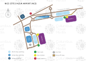 Nice Côte d'Azur Airport map