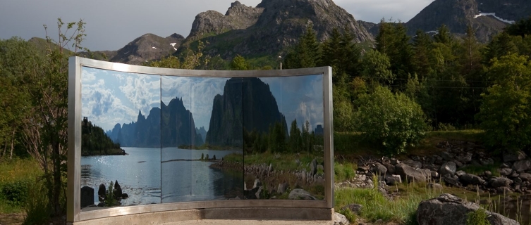 One of a number of art installations to be found on Lofoten