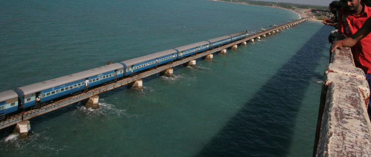 Picturesque Pamban Bridge connects Rameswaram to mainland India