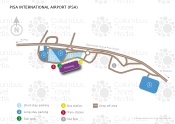 Pisa International Airport Galileo Galilei map