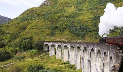 The Fort William to Mallaig train, as seen in Harry Potter