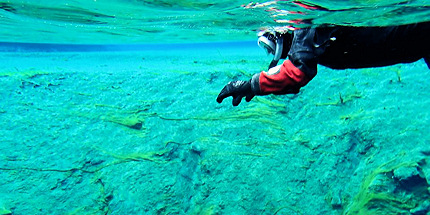 Lake Silfra's water is some of the clearest in the world
