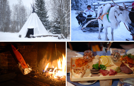 Reindeer safaris, log fires and delicious food are all part of the Lappish experience