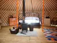 Relax in a Mongolian yurt in rural England