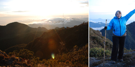 Watch the sun rise as you reach the top of Volcán Barú