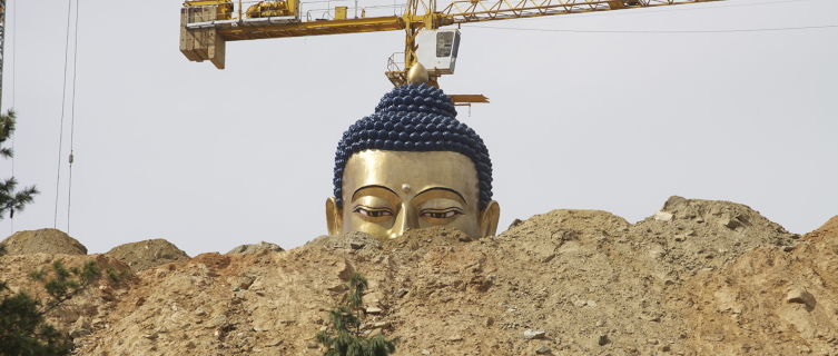 The Buddha Dordenma statue under construction back in 2010