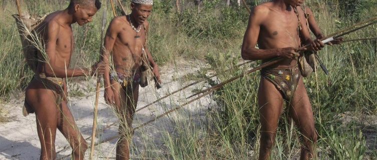 The San continue to practice traditional hunting methods