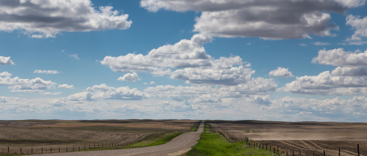 The Saskatchewan landscape changes as you head north