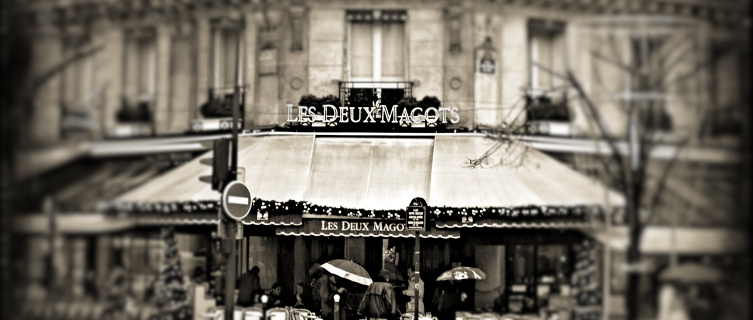 The literati drank coffee in Les Deux Magots, Paris