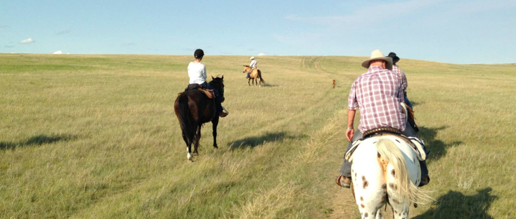 The one hour ride took us out across the prairies