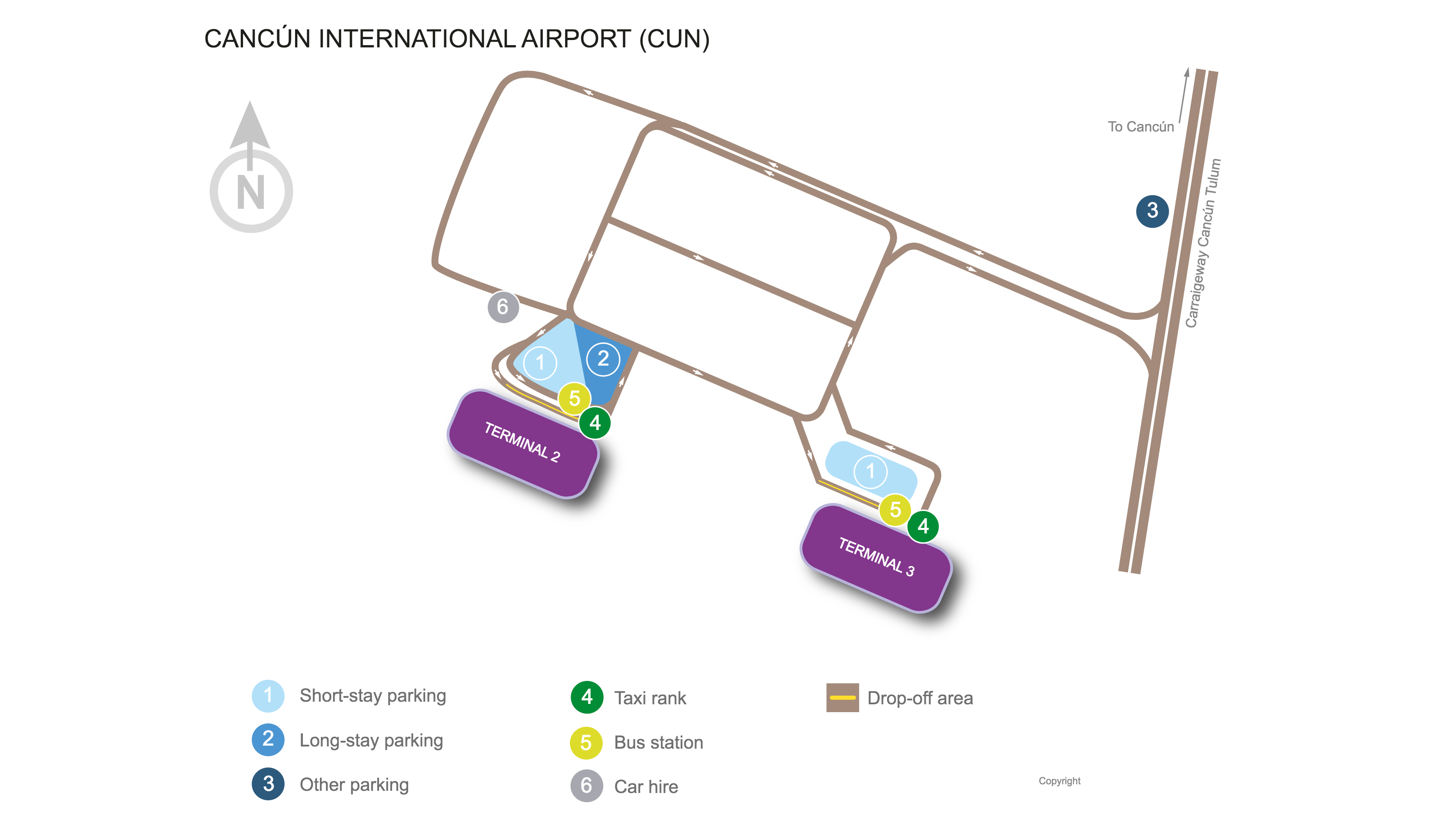 Cancún International Airport map