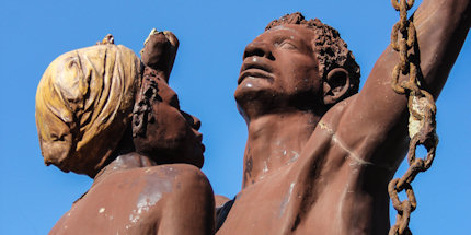 A monument at La Maison des Esclaves, Île de Gorée