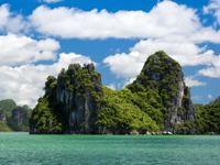 There are around 2,000 limestone islets in the bay
