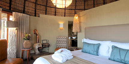 Relax in the luxury Kwena Huts