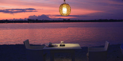 The resort offers diners a romantic setting