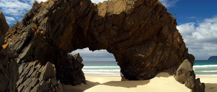 Arch on the beach, Bruny Island, Tasmania