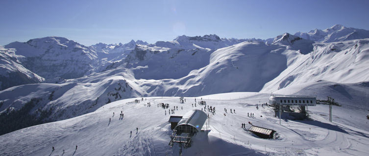 Beautiful view on Flaine ski resort