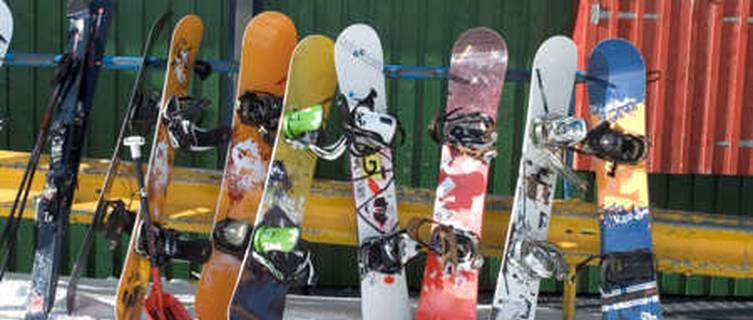 Boards parked outside Snowgoose restaurant