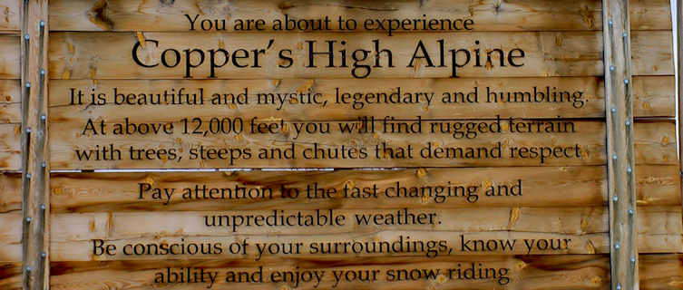Copper's High Alpine sign