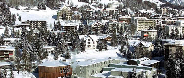 Davos town in Switzerland