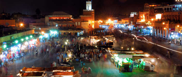 Djemma El Fna Market at night 
