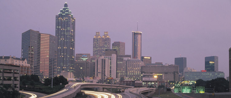 Downtown skyline at dawn, Atlanta, Georgia