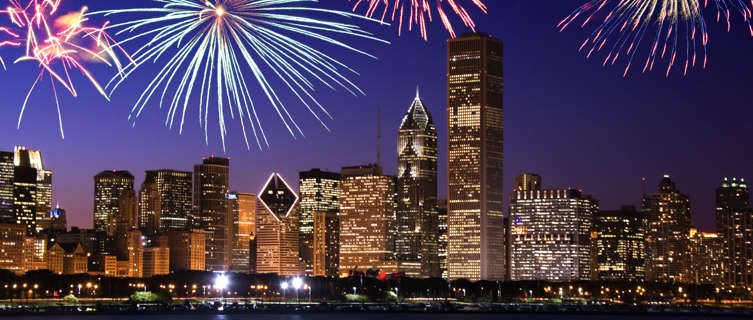 Fireworks over Chicago, Illinois