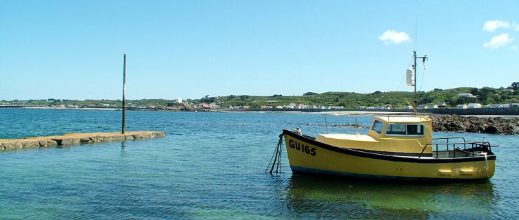 Little yellow boat in Guernsey