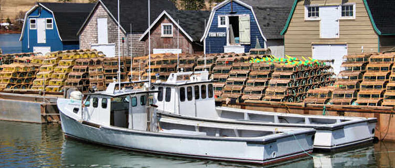 Lobster fishing boats, Prince Edward Island