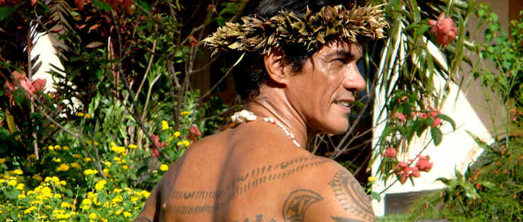 Local bearing Tahiti style tatoos