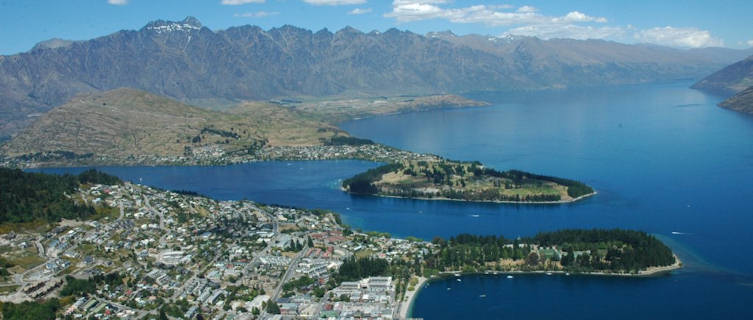 Queenstown framed by The Remarkables, New Zealand