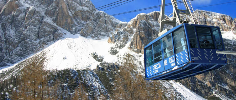 Ski area of Cortina in Italy