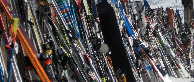 Skis in Chamonix